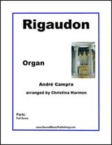 Rigaudon Organ sheet music cover